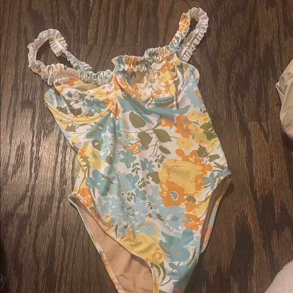 Floral Ruffle Strap Swimsuit - Picture 1 of 1